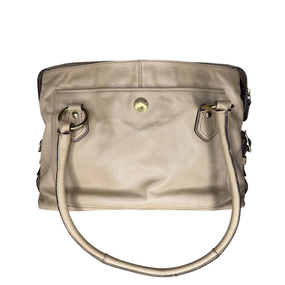 Coach XL Addison Spectator Tan Satchel Shoulder Bag Turn Lock Gold Hardware - Picture 4 of 12